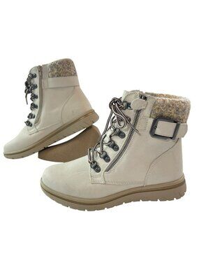 Cliffs by White Mountain Hearty Women's Combat boots White Sz 7M $65 DEFECT